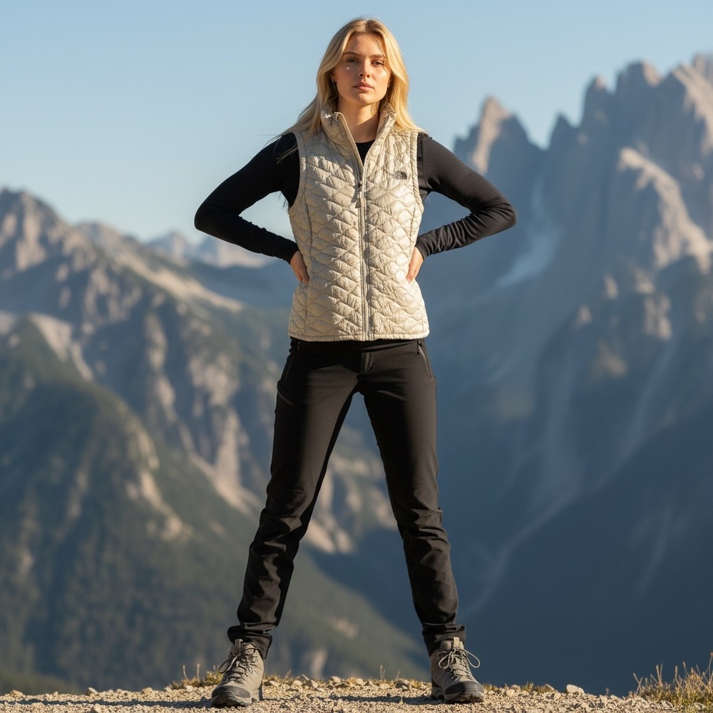 The North Face Women's Cream White Quilted Vest - Picture 7 of 12